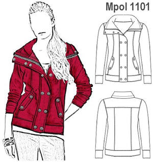 MOLDE POLERON CHAQUETA MUJER 1101