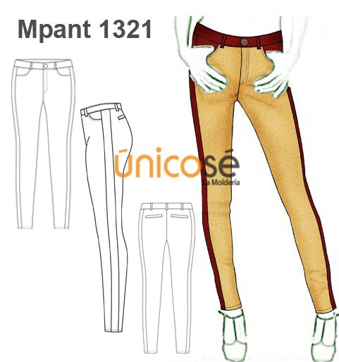 MOLDE PANTALON CALZA MUJER 1321