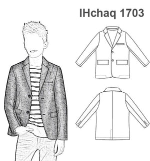 MOLDE CHAQUETA FORMAL NIÑO 1703