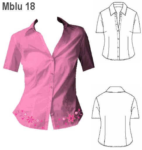 MOLDE BLUSA CAMISA MUJER 0918