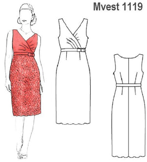 MOLDE VESTIDO CRUZADO MUJER 1119
