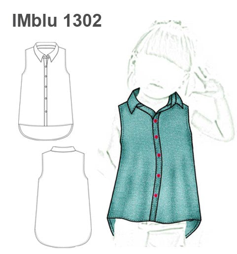 MOLDE BLUSA CAMISA NIÑA 1302