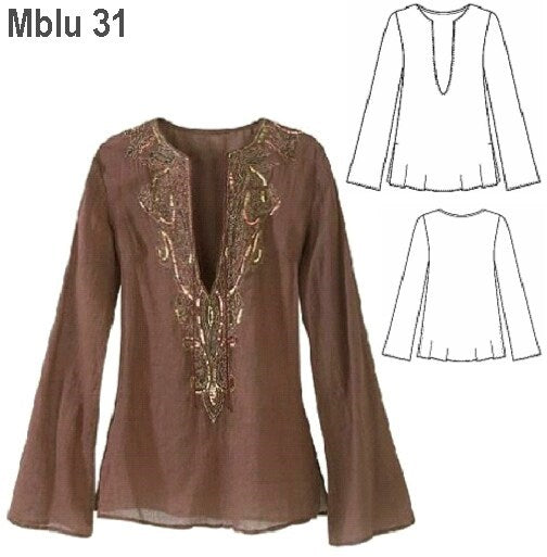 MOLDE BLUSA LARGA MUJER 0931