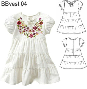 MOLDE VESTIDO VOLADOS BEBE 0904