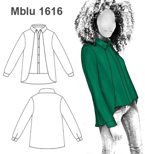 MOLDE BLUSA CAMISA MUJER 1616