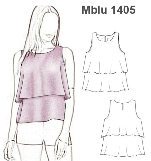 MOLDE BLUSA EVASE MUJER 1405