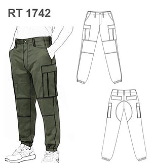 MOLDE PANTALON MILITAR RT 1742