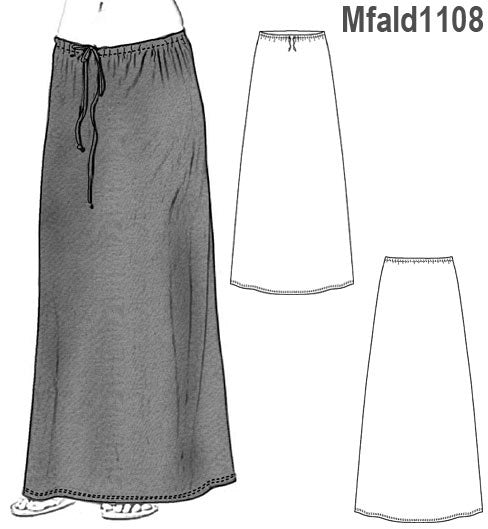 MOLDE FALDA LARGA MUJER 1108