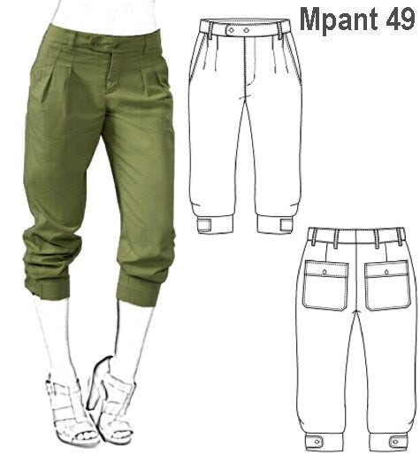 MOLDE PANTALON CAPRI MUJER 0949