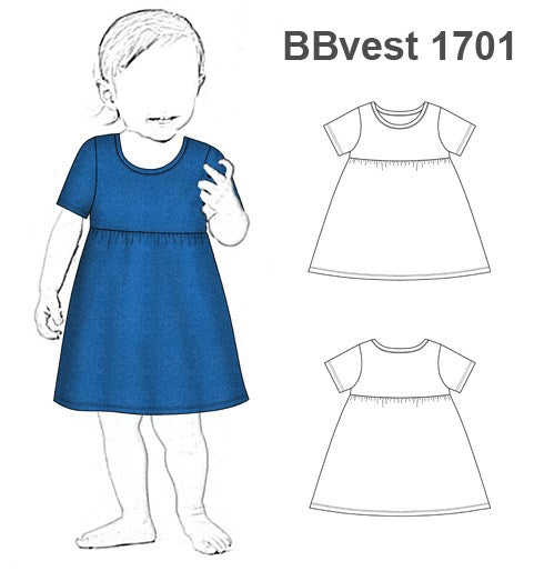 MOLDE VESTIDO BASICO BEBE 1701