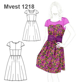 MOLDE VESTIDO CORAZON MUJER 1218