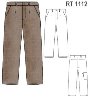 MOLDE PANTALON BASICO DE TRABAJO RT 1112