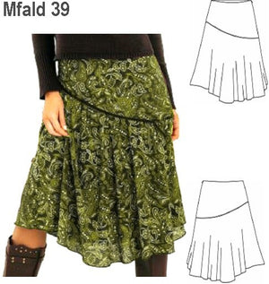 MOLDE FALDA ASIMETRICA MUJER 0939