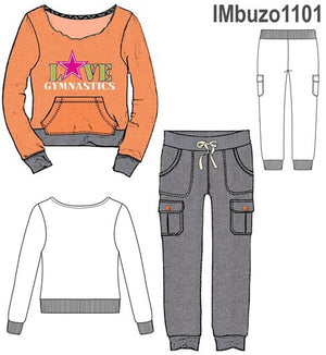MOLDE SUDADERA / BUZO PITILLO NIÑA 1101