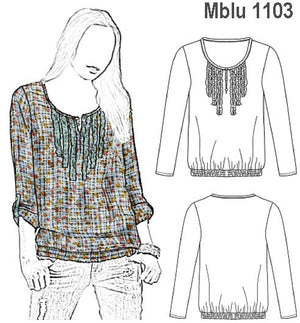 MOLDE BLUSA LARGA MUJER 1103