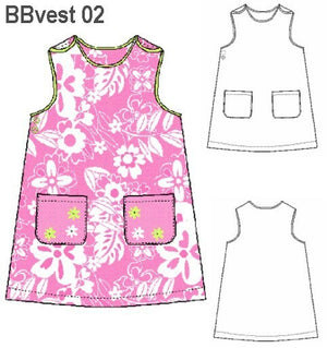 MOLDE VESTIDO JUMPER BEBE 0902