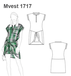 MOLDE VESTIDO RECTO MUJER 1717