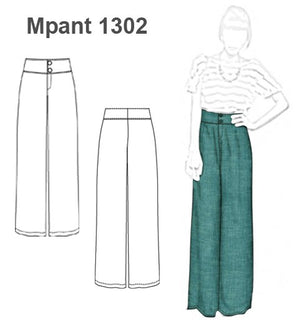 MOLDE PANTALON PALAZZO MUJER 1302