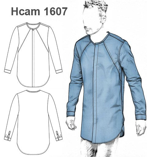 MOLDE CAMISA LARGA HOMBRE 1607