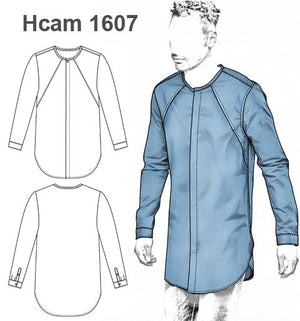 MOLDE CAMISA LARGA HOMBRE 1607