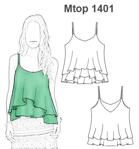 MOLDE TOP EVASE MUJER 1401