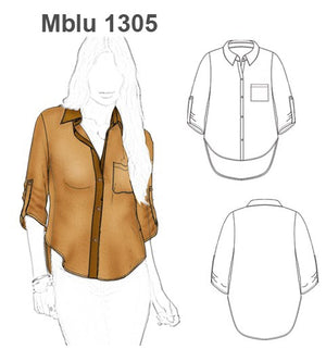 MOLDE BLUSA CAMISA MUJER 1305