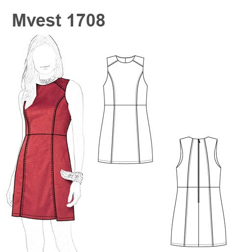 MOLDE VESTIDO JUMPER MUJER 1708