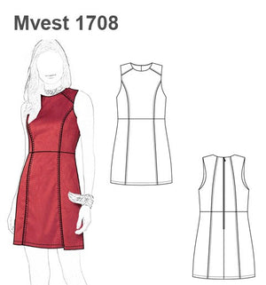 MOLDE VESTIDO JUMPER MUJER 1708