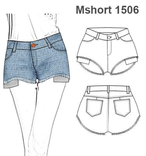 MOLDE SHORT TIRO MEDIO MUJER 1506