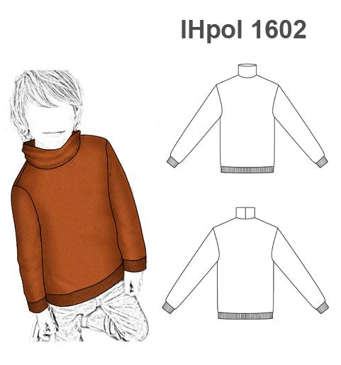 MOLDE POLERON BASICO NIÑO 1602