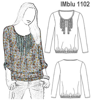 MOLDE BLUSA LARGA NIÑA 1102