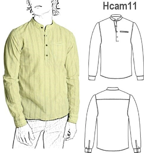 MOLDE CAMISA CUELLO MAO HOMBRE 0911