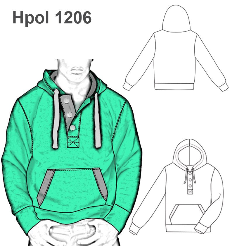 MOLDE POLERON CANGURO HOMBRE 1206