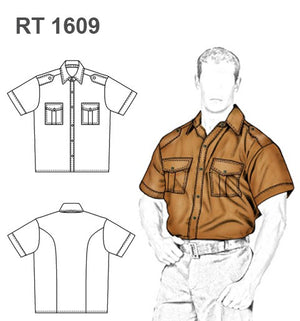 MOLDE CAMISA GUARDIA SEGURIDAD RT 1609