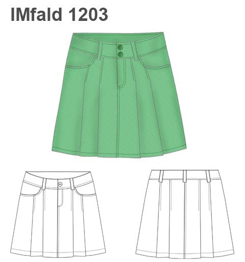 MOLDE FALDA TABLAS NIÑA 1203