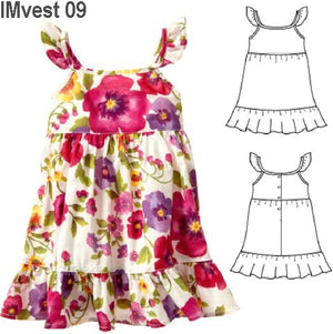 MOLDE VESTIDO SOLERA NIÑA 0909