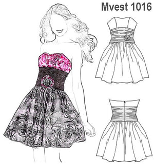 MOLDE VESTIDO JUVENIL MUJER 1016