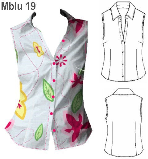 MOLDE BLUSA BASICA MUJER 0919