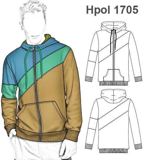 MOLDE POLERON CANGURO HOMBRE 1705