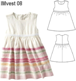 MOLDE VESTIDO CLASICO NIÑA  0908
