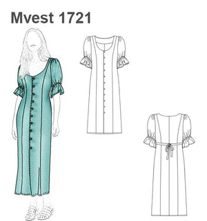 MOLDE VESTIDO LARGO MUJER 1721