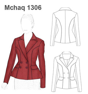 MOLDE CHAQUETA CRUZADA MUJER 1306