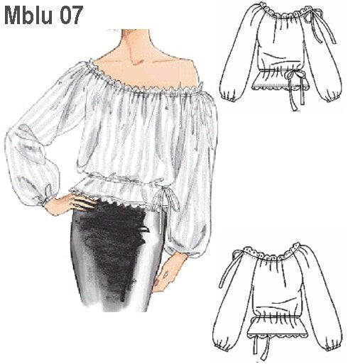 MOLDE BLUSA GLOBO MUJER 0907