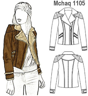 MOLDE CHAQUETA AVIADOR MUJER 1105