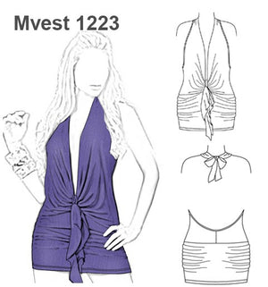 MOLDE VESTIDO DRAPEADO MUJER 1223