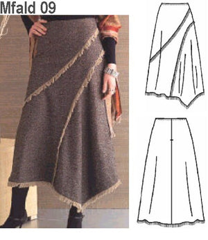 MOLDE FALDA ASIMETRICA MUJER 0909