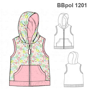 MOLDE POLERON CHALECO BEBE 1201
