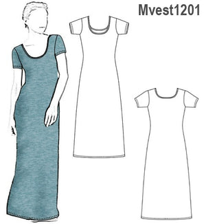 MOLDE VESTIDO LARGO MUJER 1201