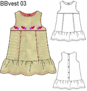 MOLDE VESTIDO JUMPER BEBE 0903