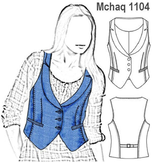MOLDE CHALECO MUJER 1104